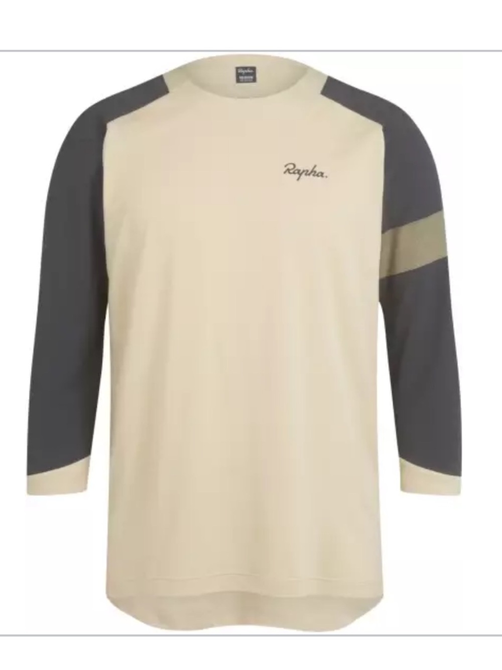 Women’s Cycling Jersey Rapha Trail 3/4 Sleeve Jersey - Sand/Dark Grey - XL